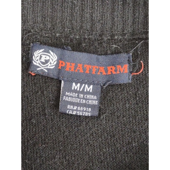 Vintage 90s Phat Farm Argyle Quarter Zip Sweater Size Medium Hip Hop Street Cool - Picture 3 of 6